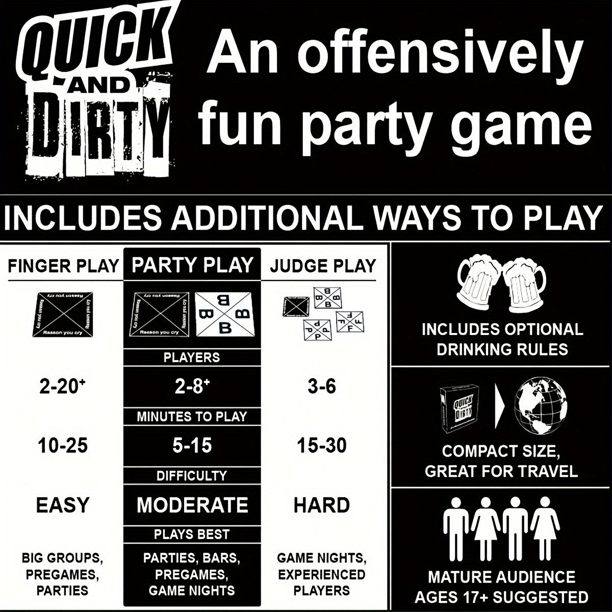 Quick & Dirty – The Fast-Paced, Hilarious Party Game for Adults